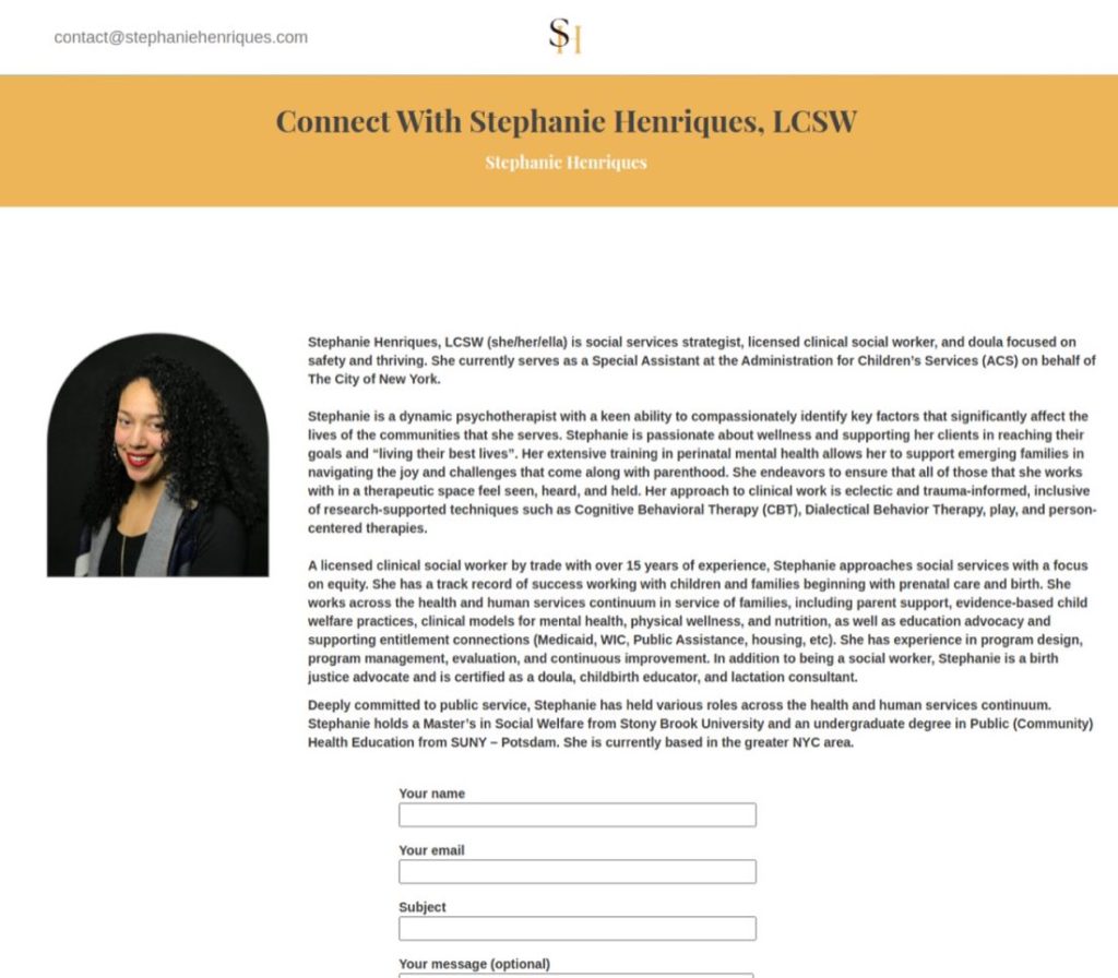 Stephanie Henriques website